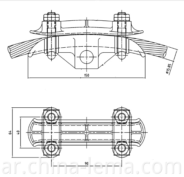 Size of clamp